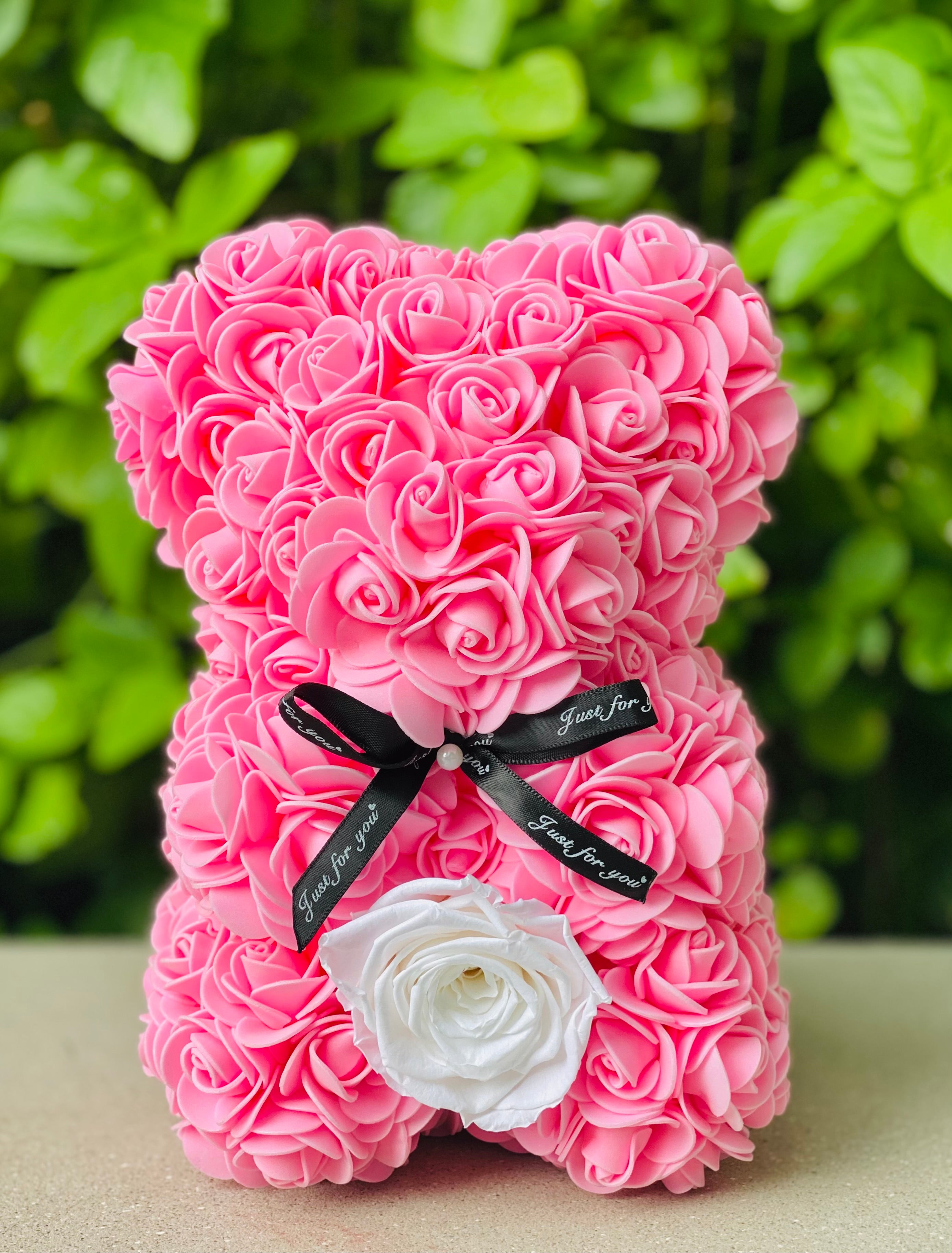 Small Pink Rose Bear