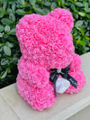 Medium Pink Rose Bear - Flor De Lux