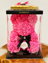 Medium Pink Rose Bear - Flor De Lux